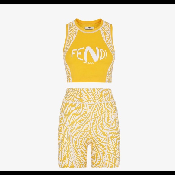 Fendi Tops - AUTHENTIC Two Piece Yellow & White Fendi Set! WORN ONCE -  or BEST OFFER